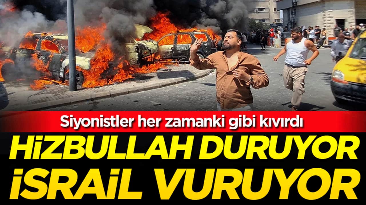 Siyonistler her zamanki gibi kıvırdı! Hizbullah duruyor İsrail vuruyor!