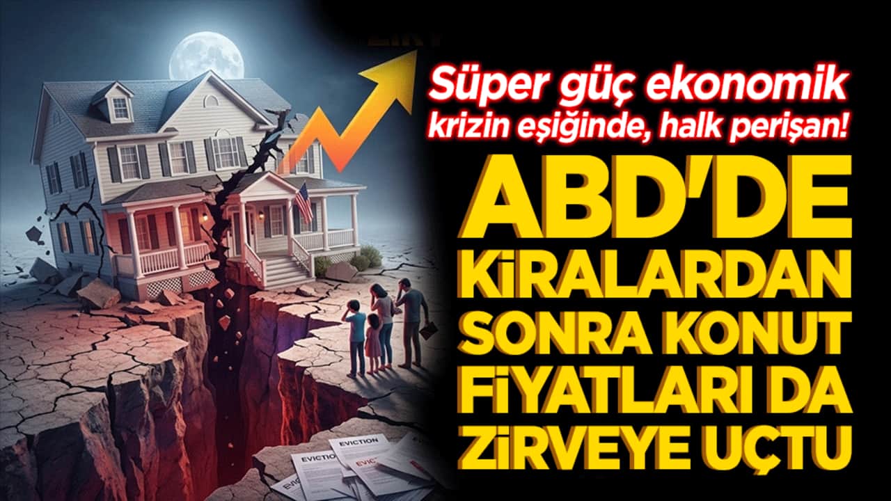 Süper güç ekonomik krizin eşiğinde, halk perişan! ABD'de kiralardan sonra konut fiyatları da zirveye uçtu!