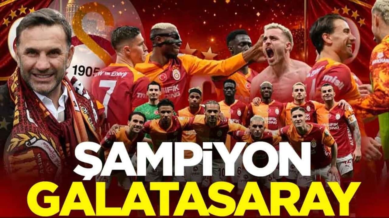 Süper Lig'de şampiyon Galatasaray