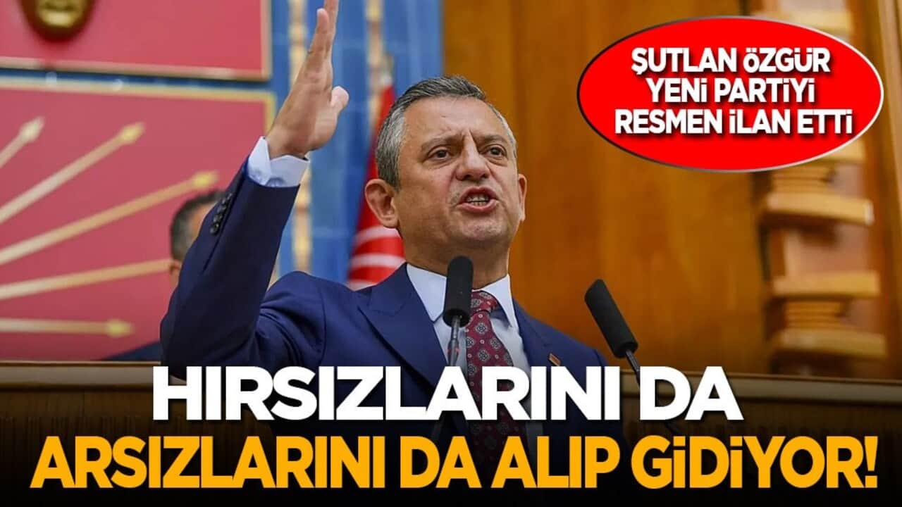 Şutlan Özgür yeni partiyi resmen ilan etti: Hırsızlarını da arsızlarını alıp gidiyor!