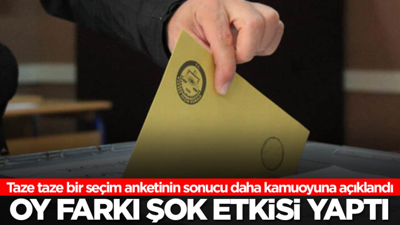 Taze taze bir seçim anketinin sonucu daha kamuoyuna açıklandı: CHP ile AK Parti'nin oy farkı şok etkisi yaptı