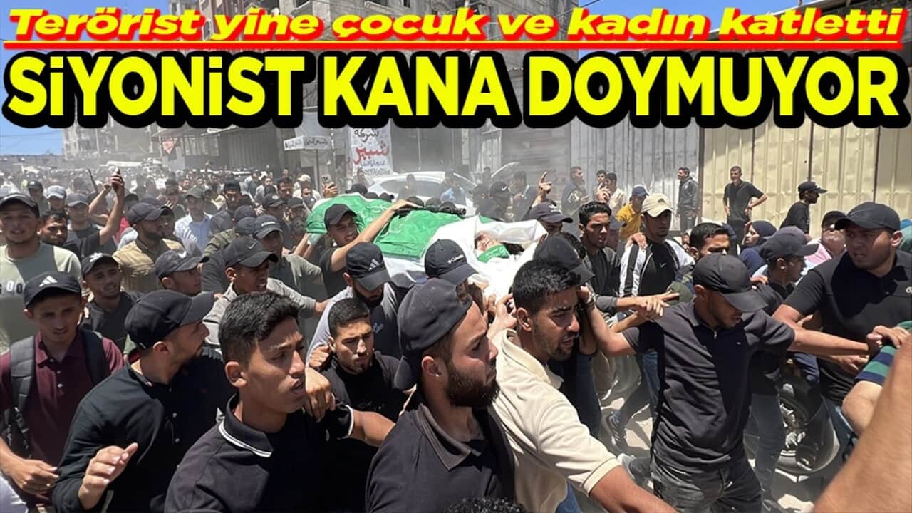 Terörist yine çocuk ve kadın katletti Siyonist kana doymuyor