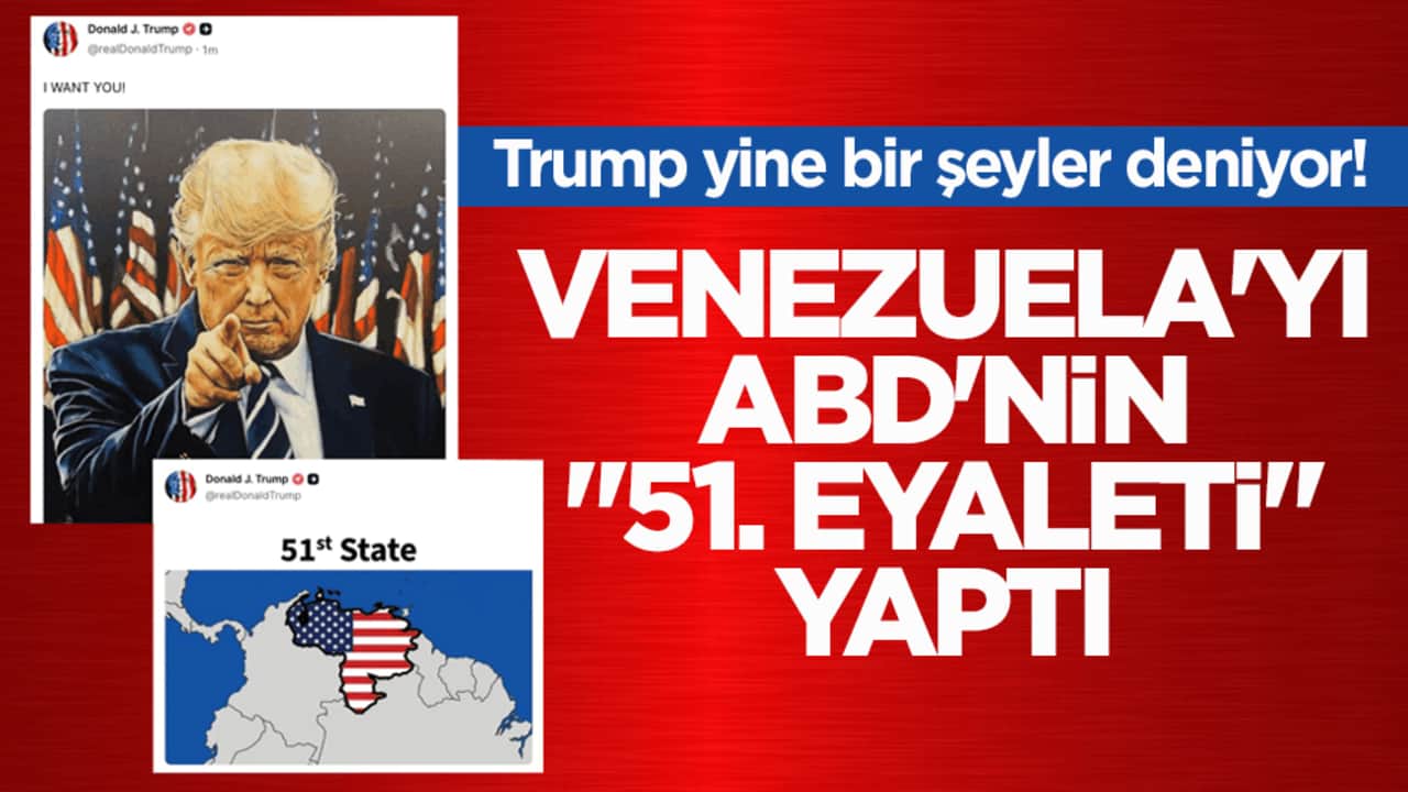 Trump yine bir şeyler deniyor! Venezuela'yı ABD'nin "51. eyaleti" yaptı