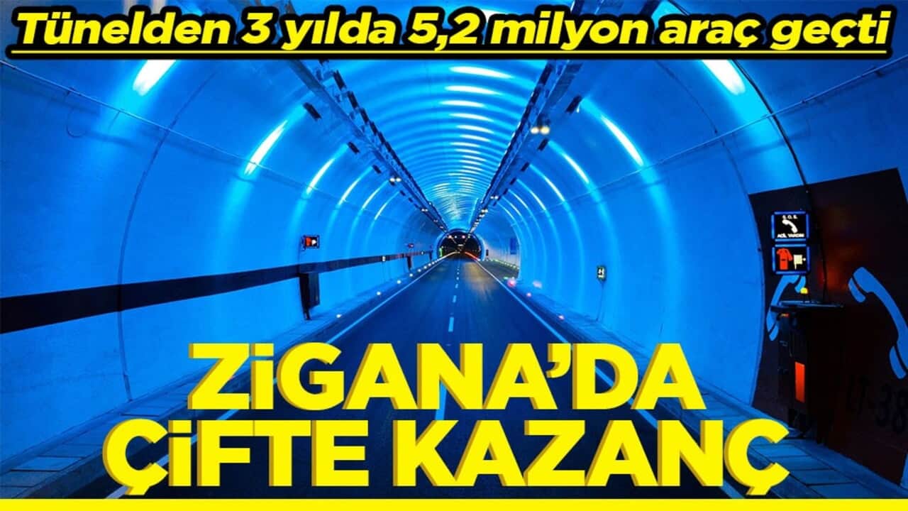 Tünelden 3 yılda 5,2 milyon araç geçti Zigana'da çifte kazanç