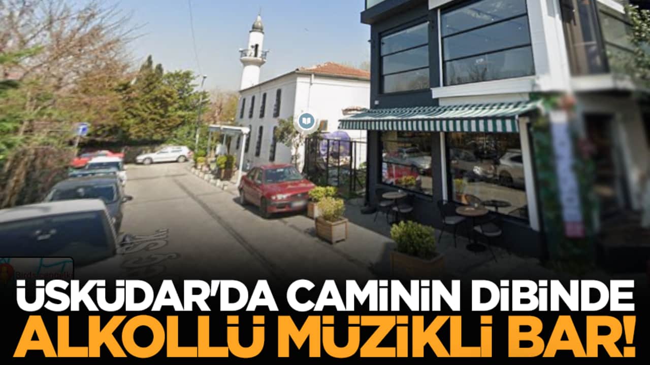 Üsküdar'da caminin dibine alkollü müzikli bar!