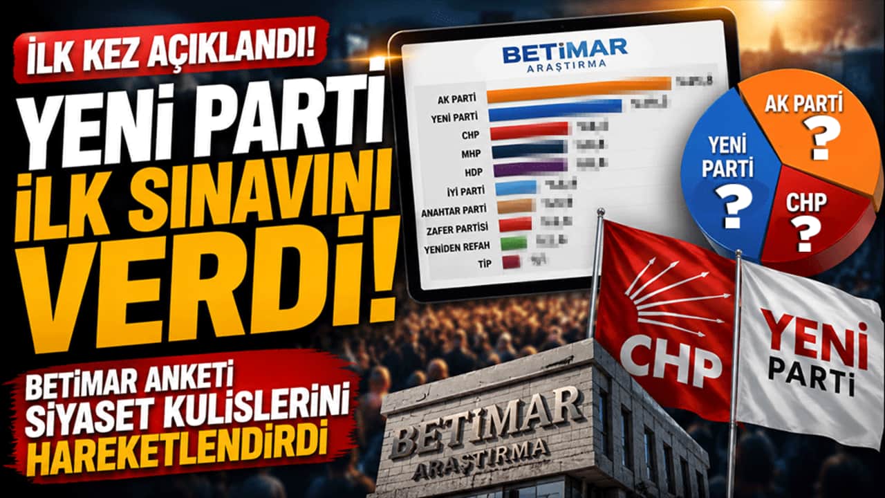 Yeni Parti ilk sınavını verdi! BETİMAR anketi siyaset kulislerini hareketlendirdi