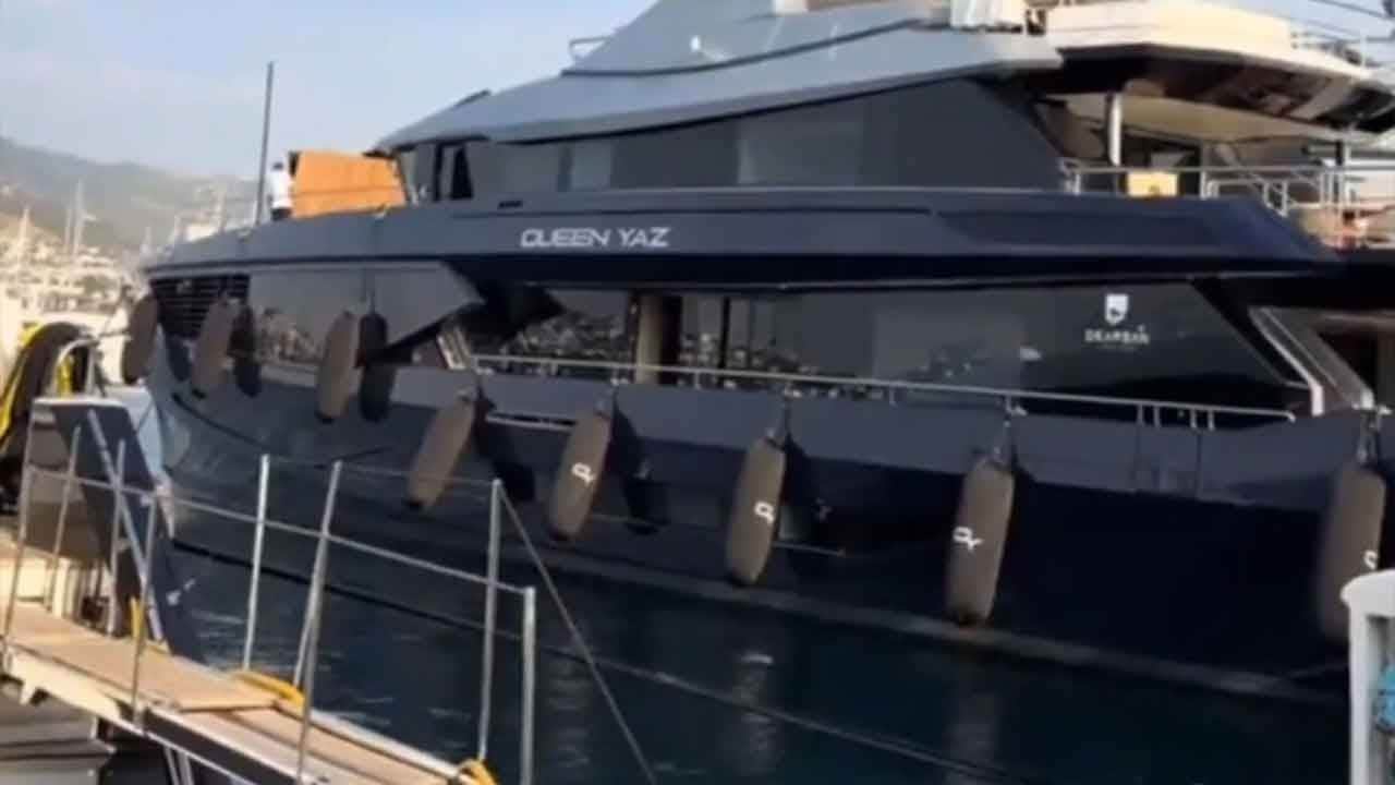 Bodrum açıklarında servet değerinde görüntü! Aziz Yıldırım'ın devasa yatı görenleri şaşırttı!