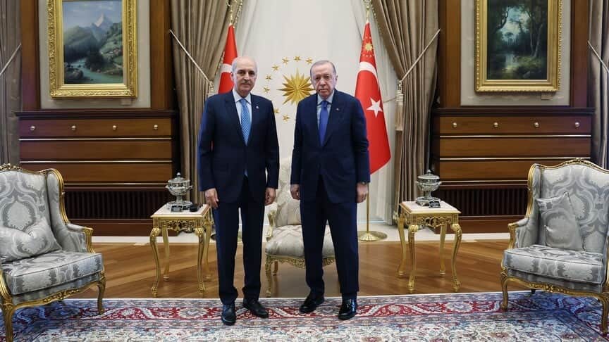 Cumhurbaşkanı Erdoğan, TBMM Başkanı Kurtulmuş'u kabul etti