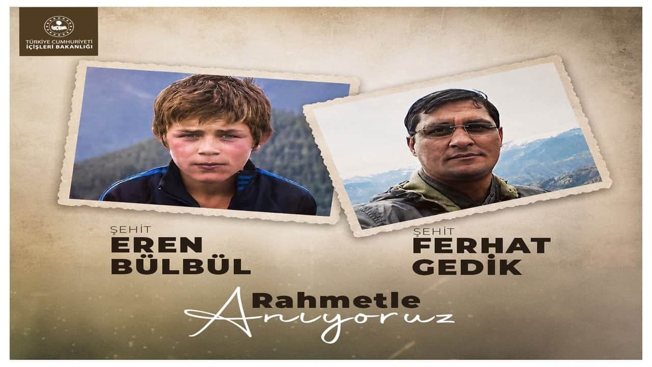 İçişleri Bakanlığı’ndan kahramanlar için paylaşım! İyi ki varsın Eren iyi ki varsın Ferhat