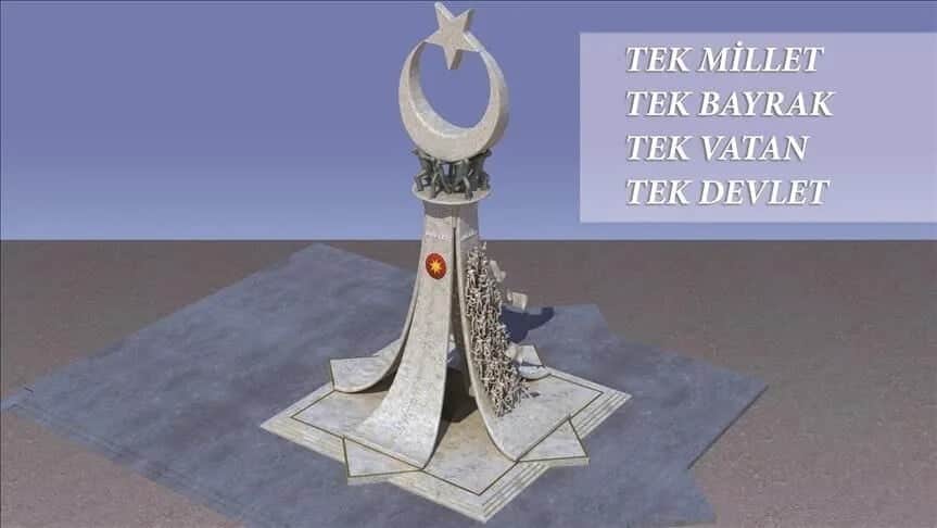Külliye’nin 15 Temmuz Şehitler Anıtı güneş gibi parlıyor