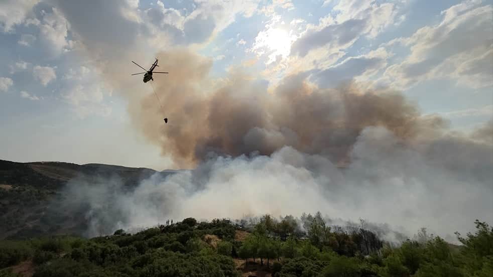 Manisa'da orman yangını çıktı! Havadan ve karadan müdahale ediliyor