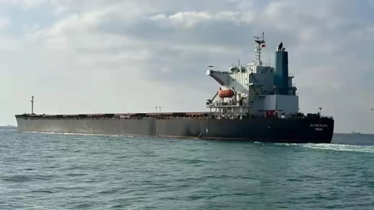 Marmara Denizi'nde karaya oturmuştu! 225 metrelik yük gemisi kurtarıldı