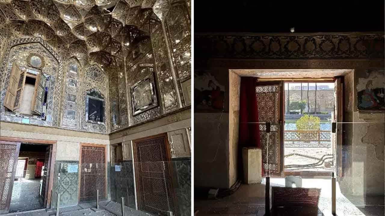 Siyonist-Haçlı ittifakı tarih katlediyor! Sadabad Sarayı'nda ABD-İsrail vahşetinin izleri görüntülendi!
