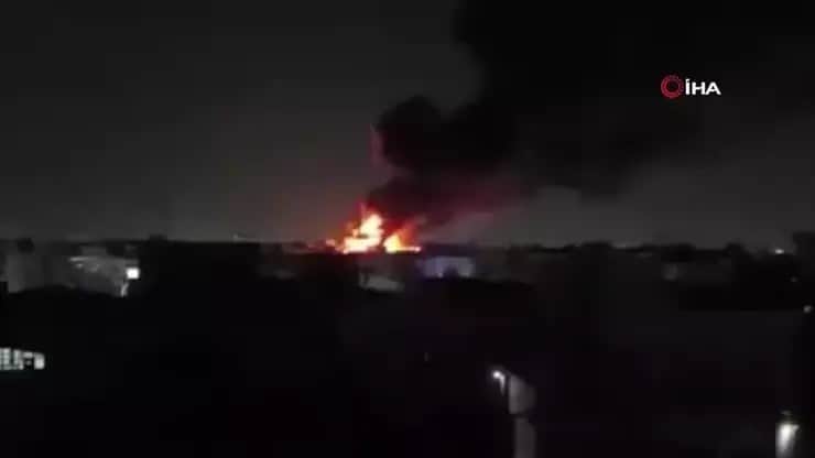 Tahran'da askeri tesiste korkutan alevler! Askeri bölgedeki atölye küle döndü