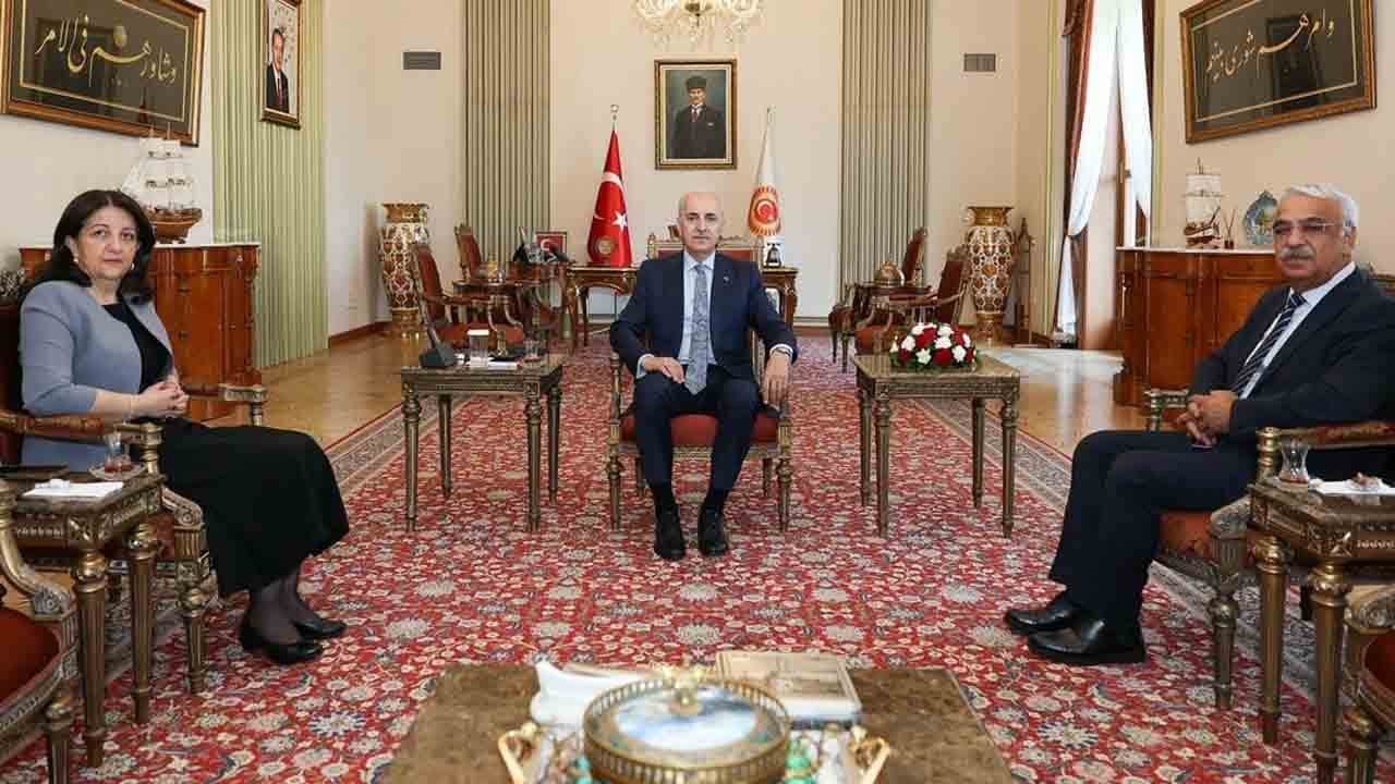 TBMM Başkanı Kurtulmuş DEM Parti İmralı heyetini kabul etti
