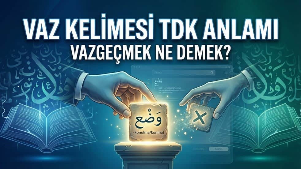 Vaz kelimesi TDK anlamı nedir, Vazgeçmek ne demek?