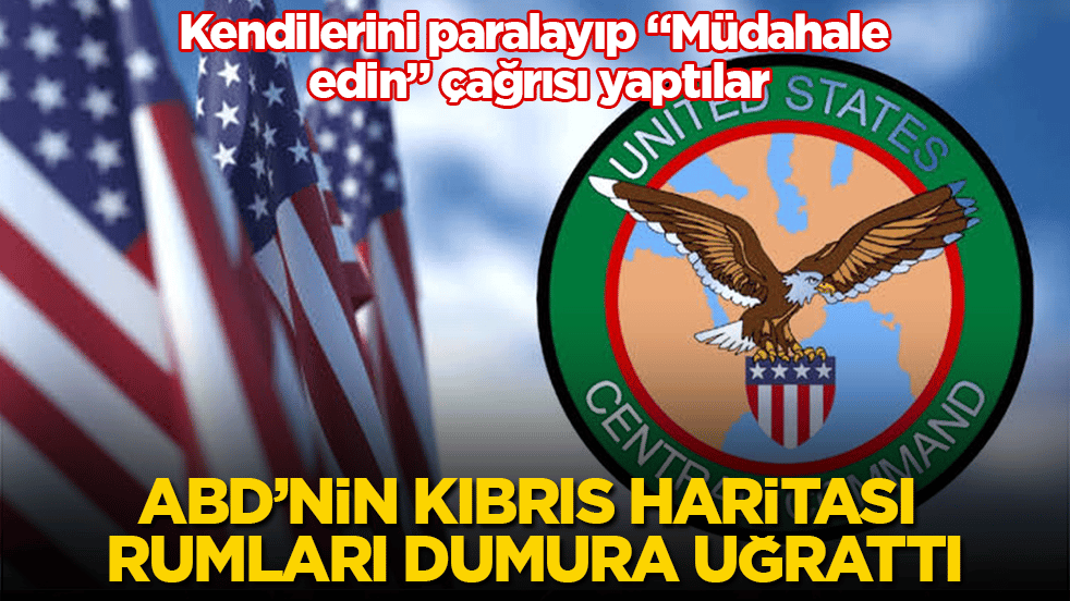 ABD’nin yayınladığı Kıbrıs haritası Rumları dumura uğrattı! Kendilerini paralayıp "Müdahale edin" çağrısı yaptılar
