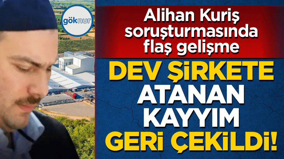 Alihan Kuriş soruşturmasında flaş gelişme: Dev şirkete atanan kayyım geri çekildi
