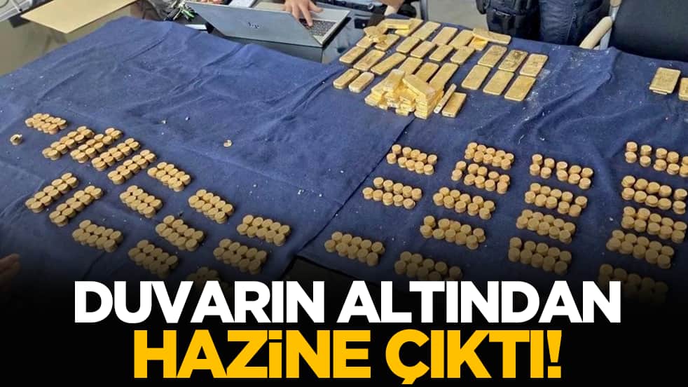 Duvarın altından hazine çıktı!