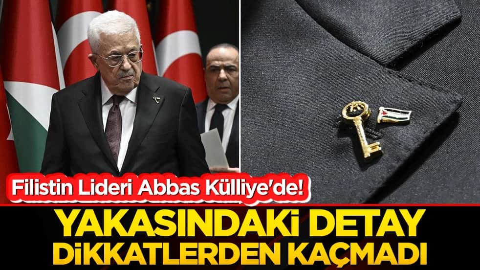 Filistin Lideri Abbas Külliye'de! Yakasındaki detay dikkatlerden kaçmadı!