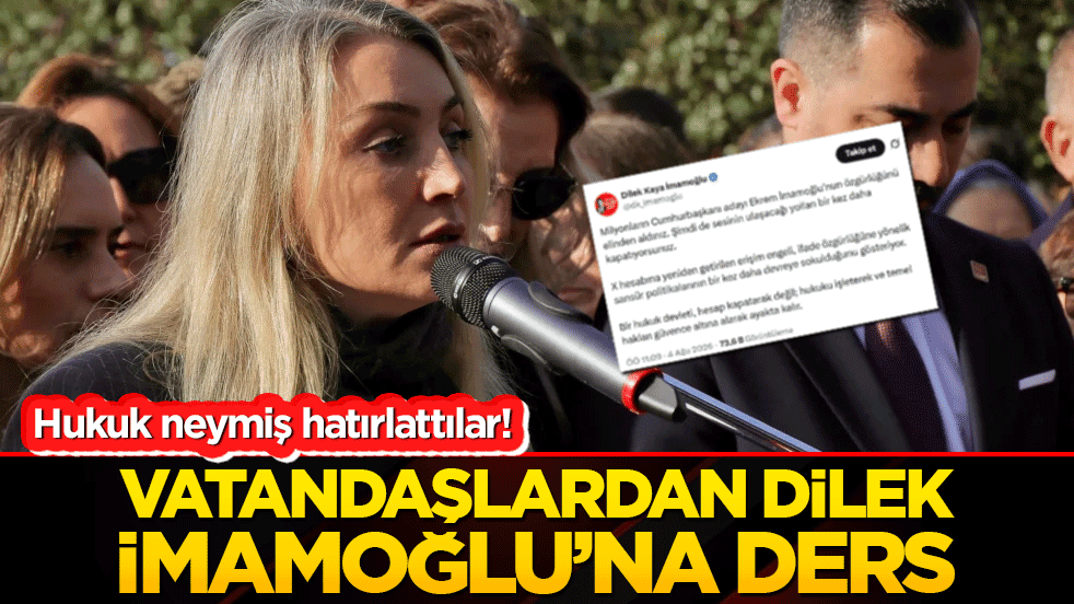 Hukuk neymiş hatırlattılar! Vatandaşlardan Dilek İmamoğlu’na ders