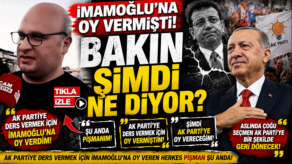İmamoğlu'na oy vermişti! Bakın şimdi ne diyor?