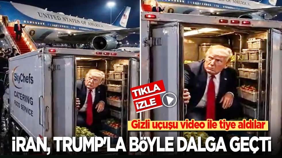 İran, Trump'la böyle dalga geçti: Gizli uçuşu 'Catering kaçamağı' başlıklı video ile tiye aldılar