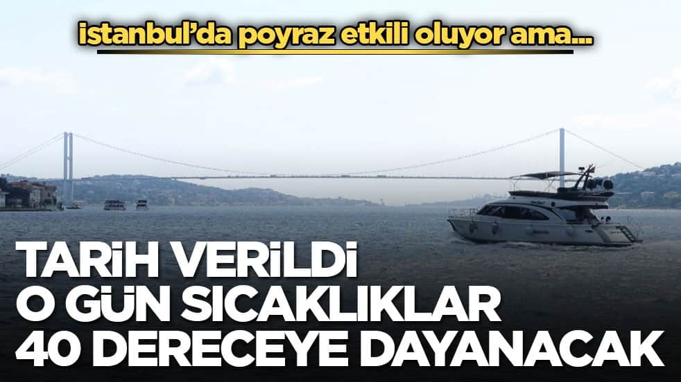 İstanbul’da poyraz etkili oluyor ama... Tarih verildi o gün sıcaklıklar 40 dereceye dayanacak