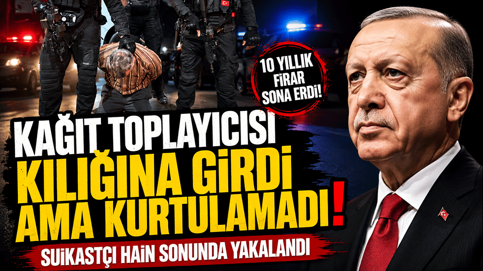 Kağıt toplayıcısı kılığına girdi ama kurtulamadı!