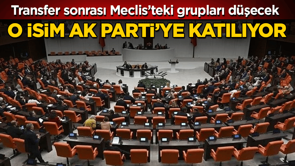 O isim AK Parti’ye katılıyor! Transfer sonrası Meclis’teki grupları düşecek