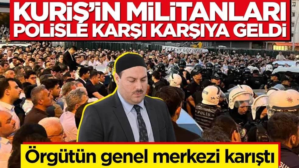 Örgütün genel merkezinde olay çıktı! Alihan Kuriş'in militanları polisle karşı karşıya geldi