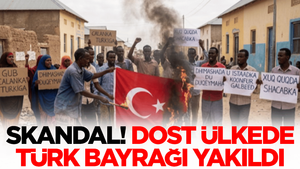 Skandal: Dost ülkede Türk bayrağı yakıldı