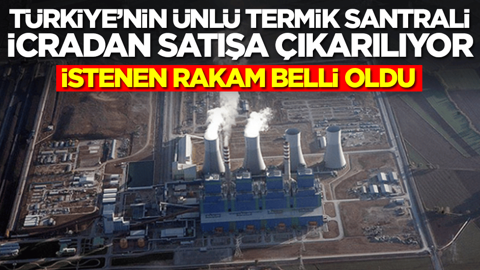 Türkiye'nin ünlü termik santrali icradan satışa çıkarılıyor: İstenen rakam belli oldu