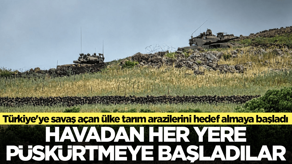 Türkiye'ye savaş açan ülke tarım arazilerini hedef almaya başladı: Havadan her yere püskürtmeye başladılar