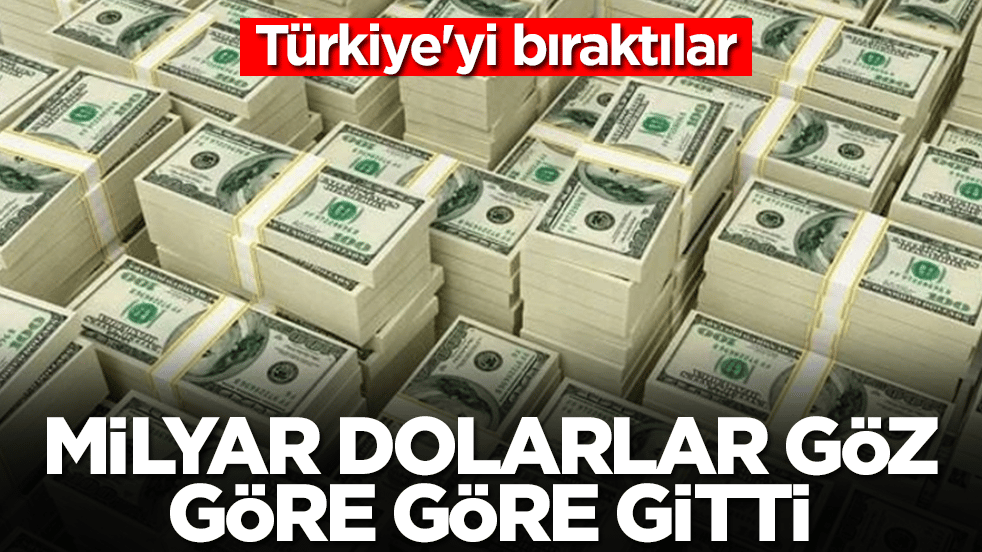Türkiye'yi bıraktılar: Milyar dolarlar göz göre göre ülkeden gitti