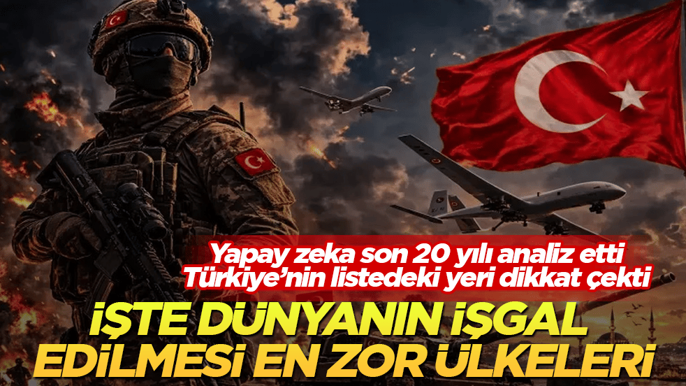 Yapay zeka son 20 yılı analiz etti, Türkiye’nin listedeki yeri dikkat çekti! İşte dünyanın işgal edilmesi en zor ülkeleri