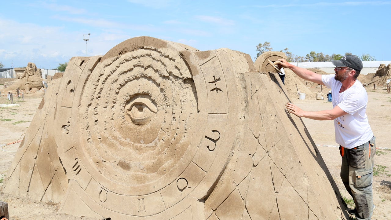 Foto - 10 bin ton kumla 200 eser görücüye çıkıyor! Antalya’da kumdan zaman yolculuğu başlıyor