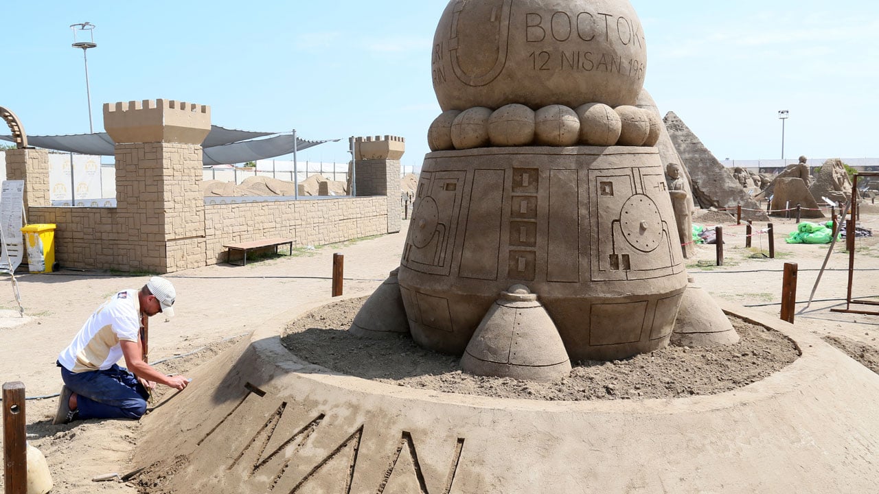 Foto - 10 bin ton kumla 200 eser görücüye çıkıyor! Antalya’da kumdan zaman yolculuğu başlıyor