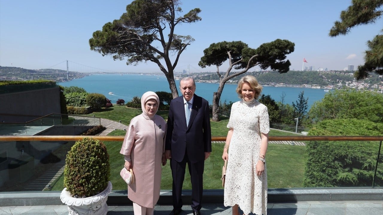 Foto - 14 yıl sonra tarihi ziyaret! Cumhurbaşkanı Erdoğan, Belçika Kraliçesi Mathilde'yi kabul etti