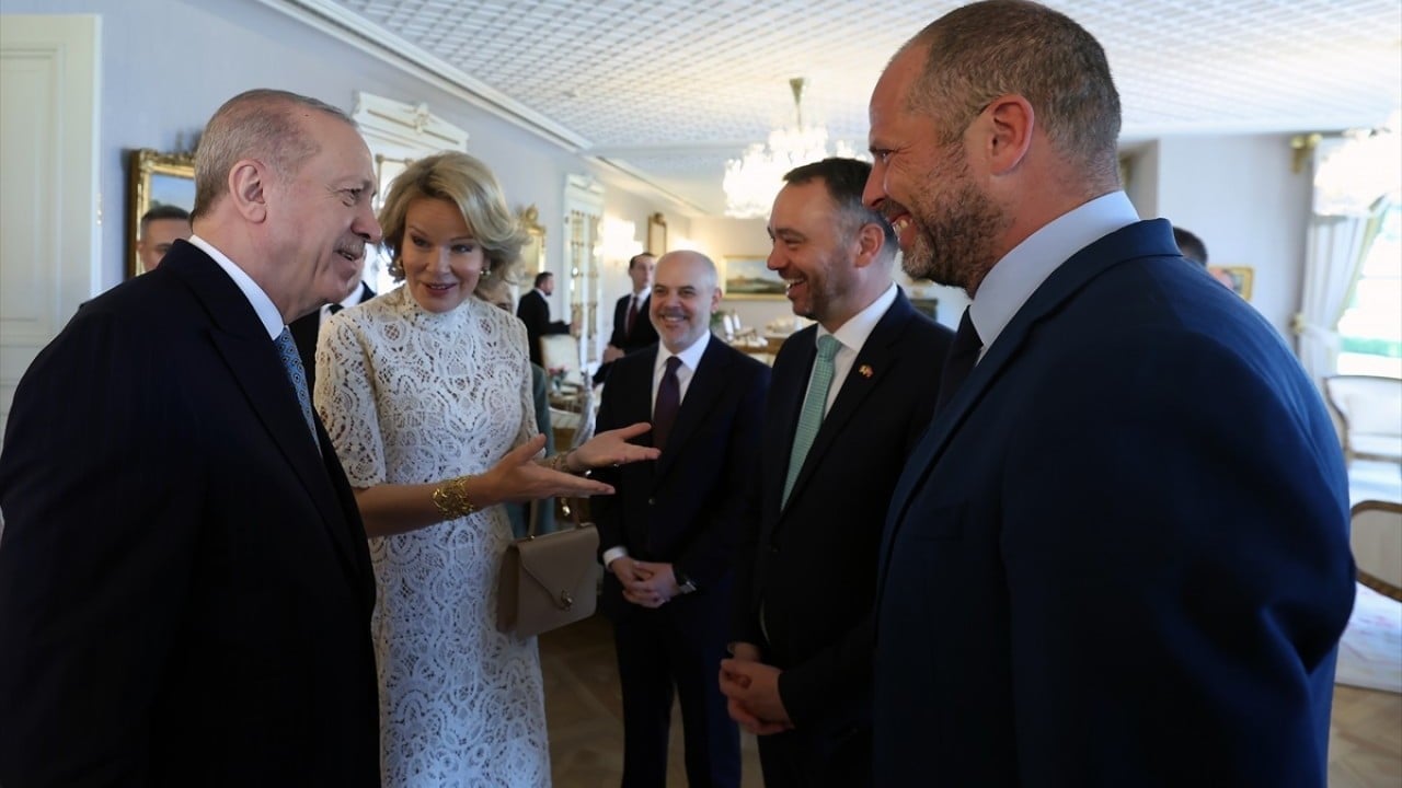 Foto - 14 yıl sonra tarihi ziyaret! Cumhurbaşkanı Erdoğan, Belçika Kraliçesi Mathilde'yi kabul etti