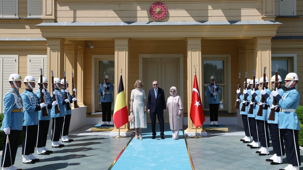 Foto - 14 yıl sonra tarihi ziyaret! Cumhurbaşkanı Erdoğan, Belçika Kraliçesi Mathilde'yi kabul etti