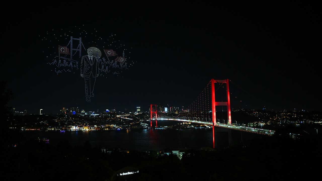 Foto - 1500 dron uçtu! Muhteşem gösteri