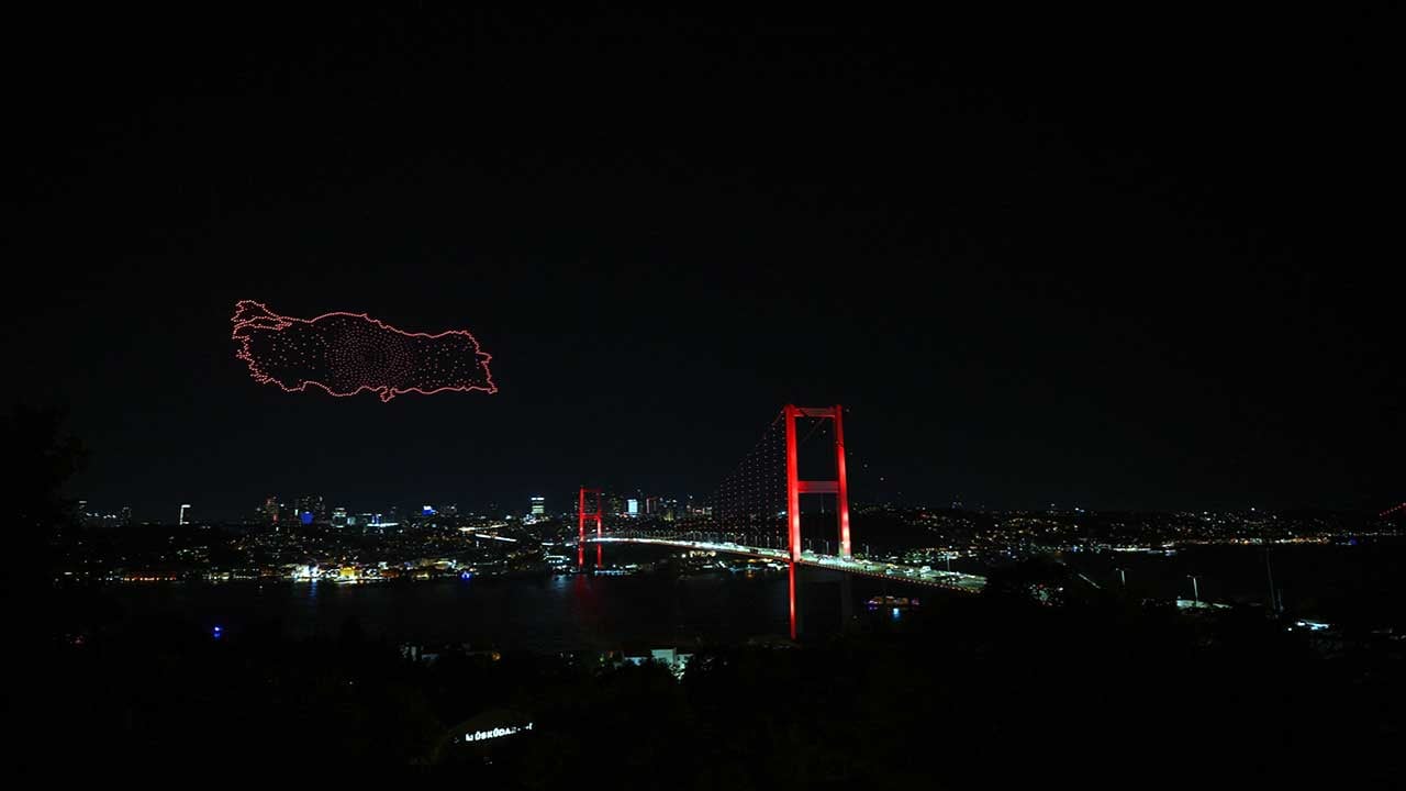 Foto - 1500 dron uçtu! Muhteşem gösteri