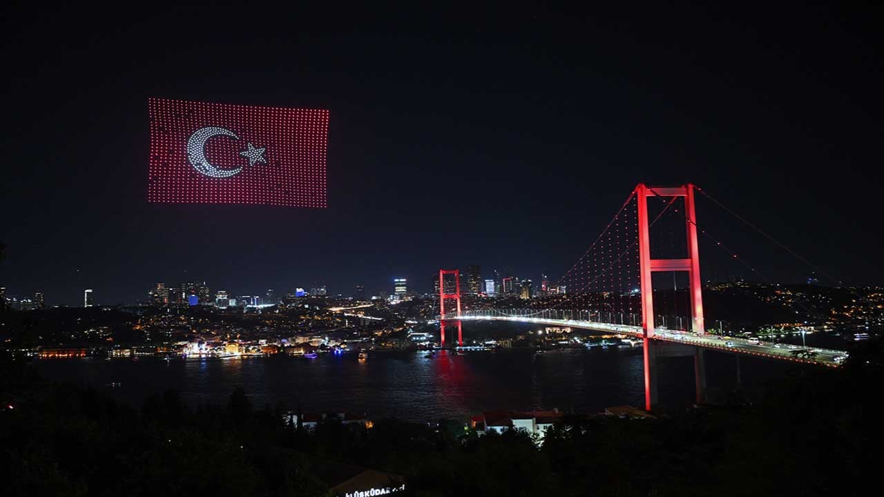 Foto - 1500 dron uçtu! Muhteşem gösteri