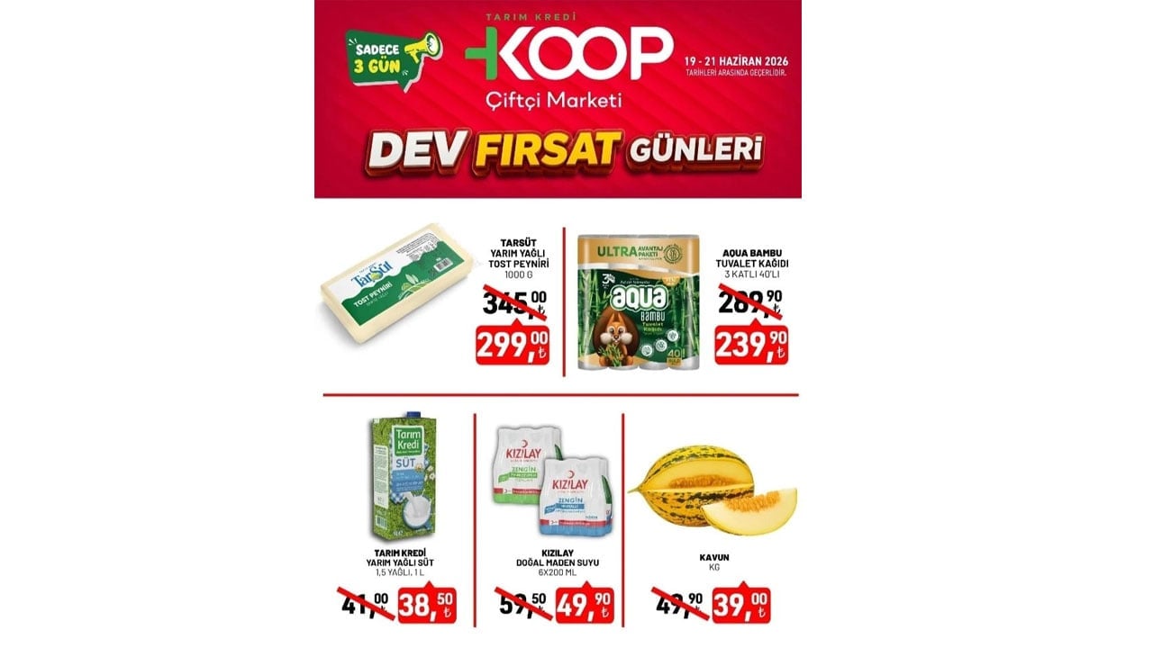 Foto - 19 Haziran – 3 Temmuz tarihlerinde indirime doyuracak! Tarım Kredi'de dev kampanya başladı