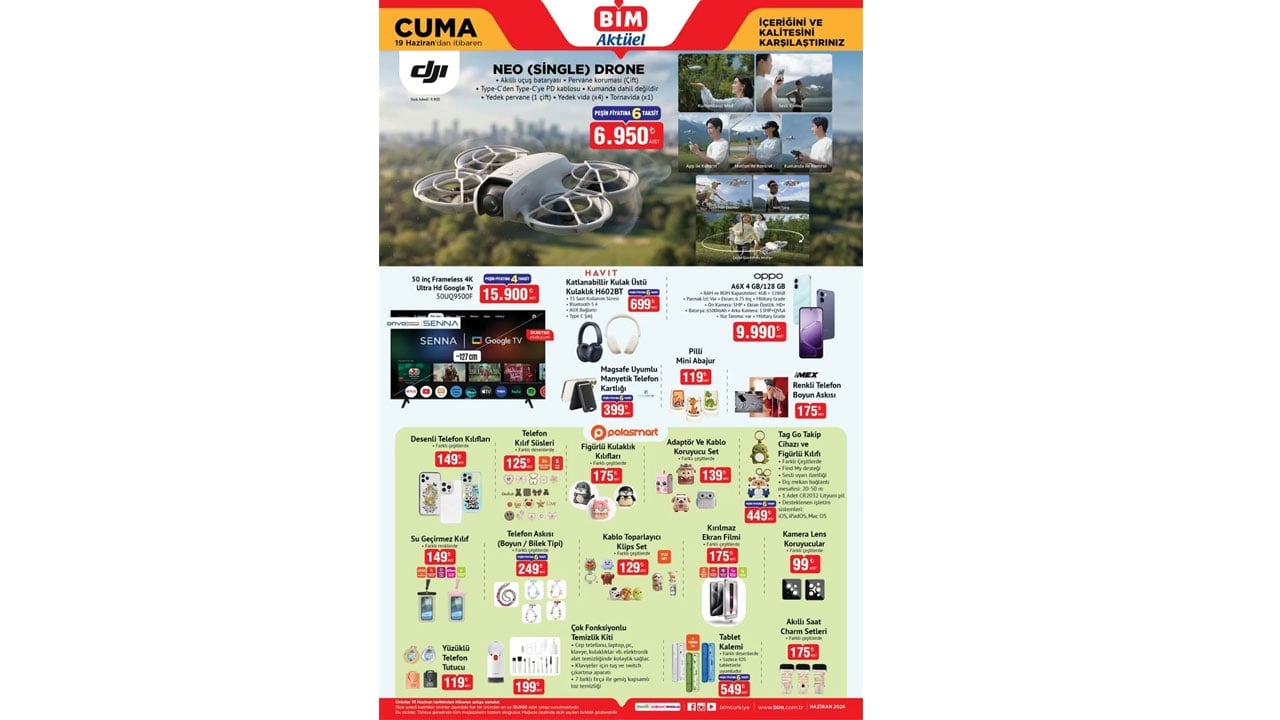 Foto - 19 Haziran BİM Aktüel Kataloğu’nda dev fırsat: Bu hafta drone geliyor! Daha neler neler var…