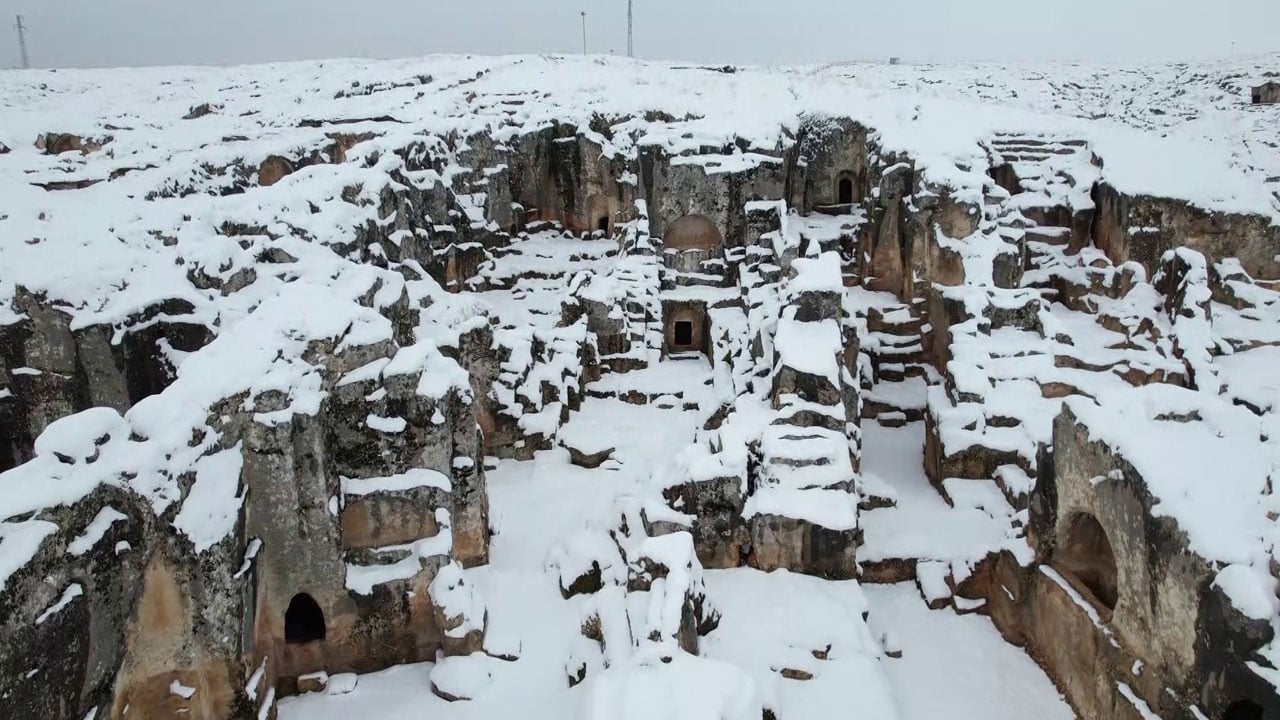 Foto - 2 bin yıllık miras! Perre Antik Kenti’nde kış masalı!
