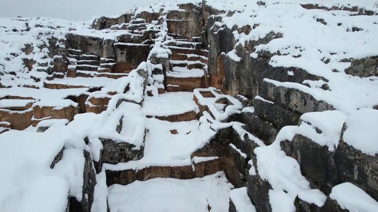 Foto - 2 bin yıllık miras! Perre Antik Kenti’nde kış masalı!