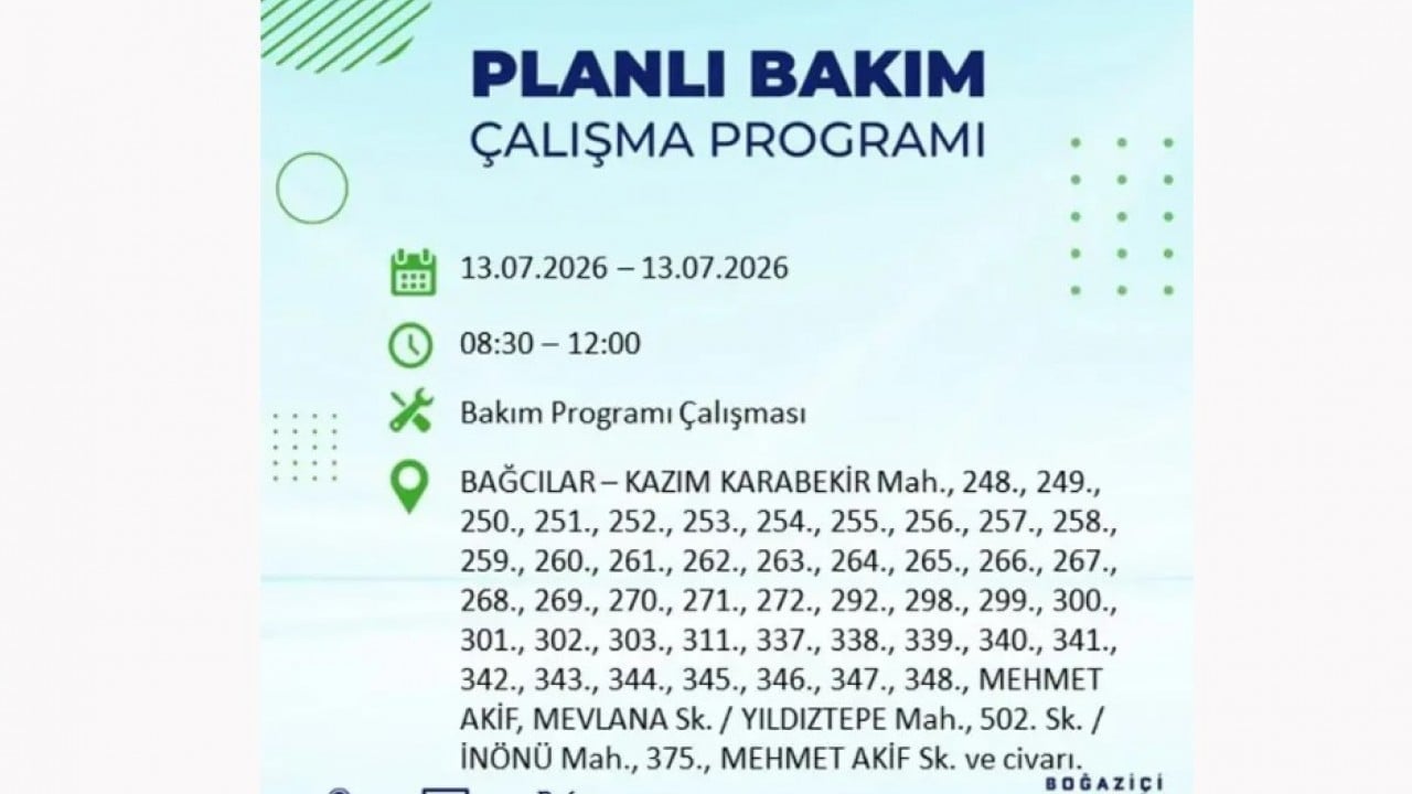 Foto - 25 ilçeye enerji verilemeyecek! İstanbul'da elektrik kesintisi