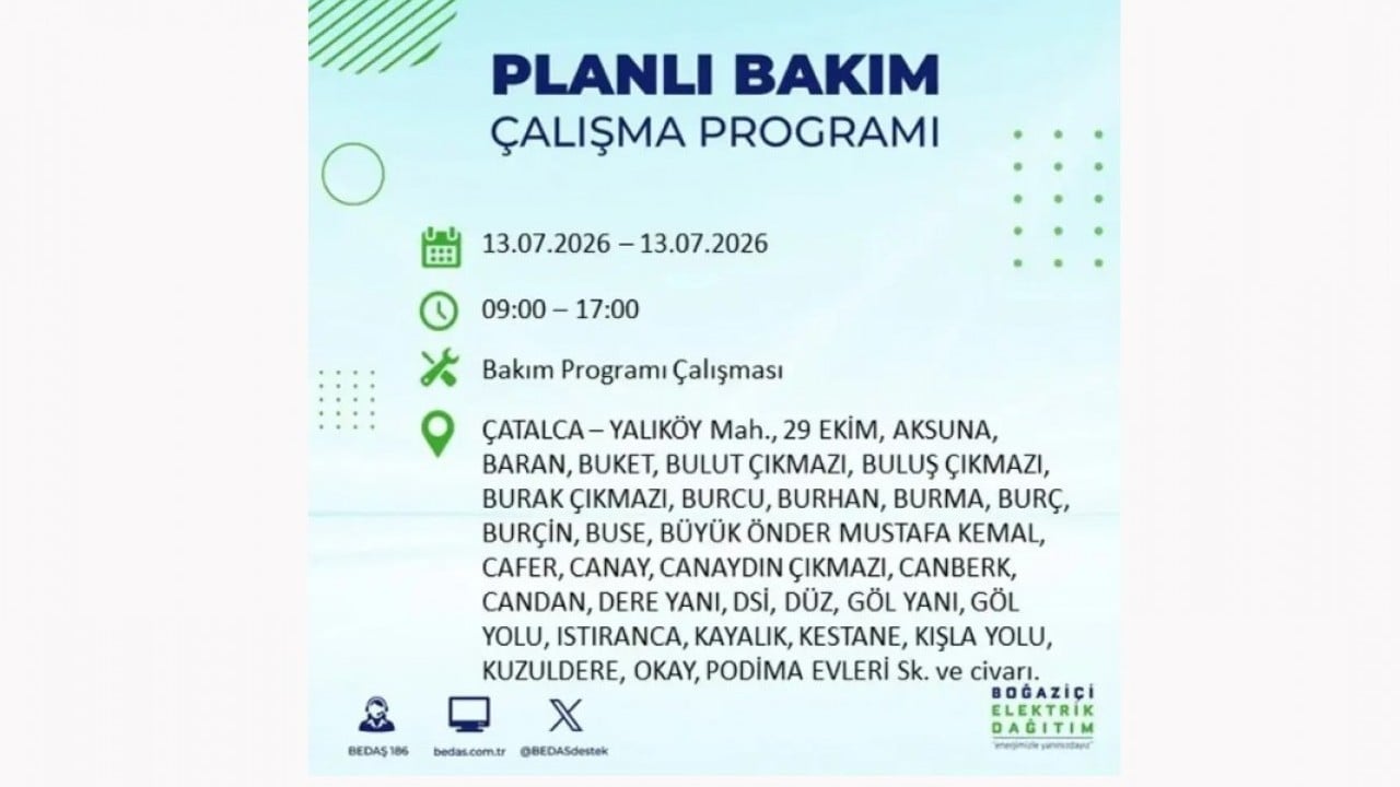 Foto - 25 ilçeye enerji verilemeyecek! İstanbul'da elektrik kesintisi